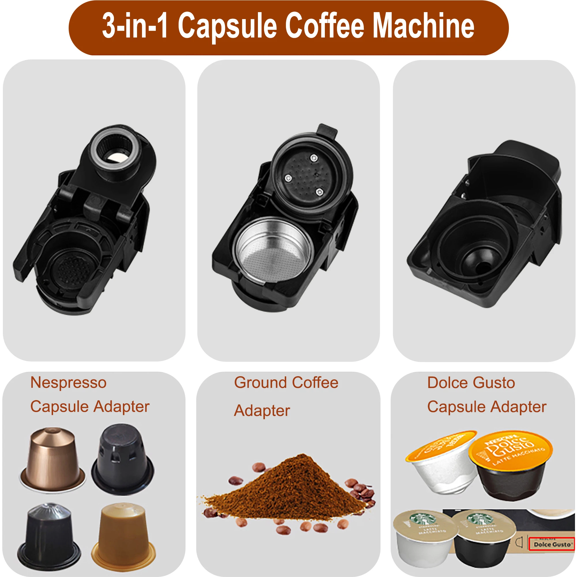 Natalie Nespresso, Dolce Gusto Capsules, Ground Coffee Espresso Machine -  Thomas Coffee Makers