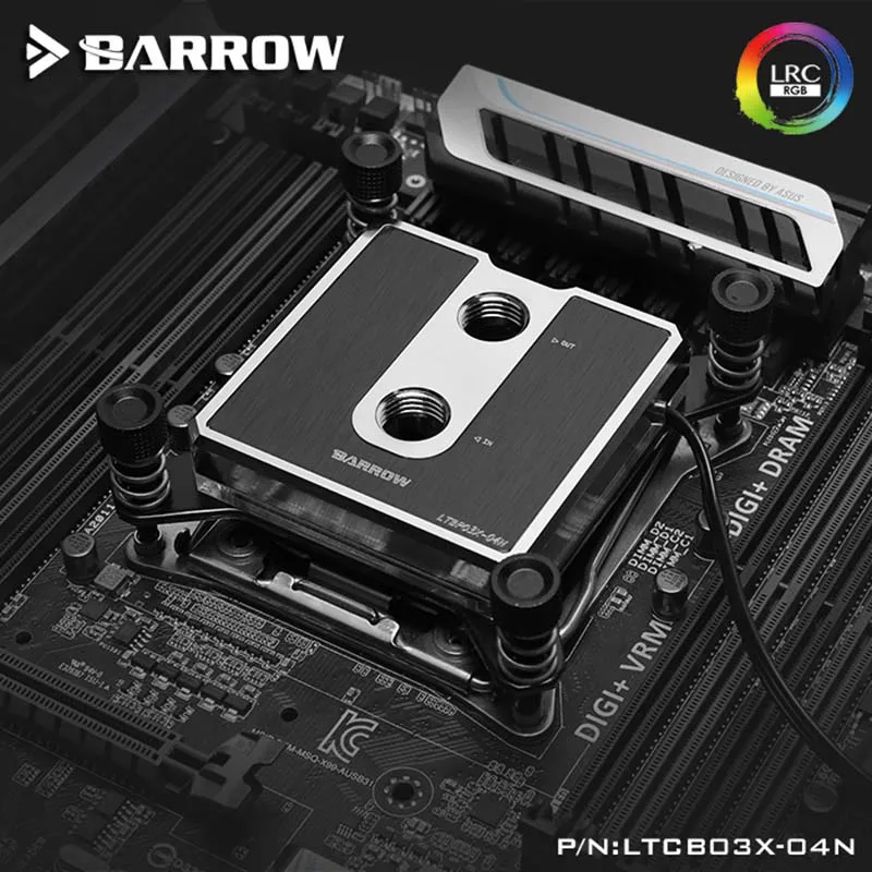Курган cpu водоблок для INTEL X99/X299(короткая серия латунь/ПОМ) струйный тип микро водный