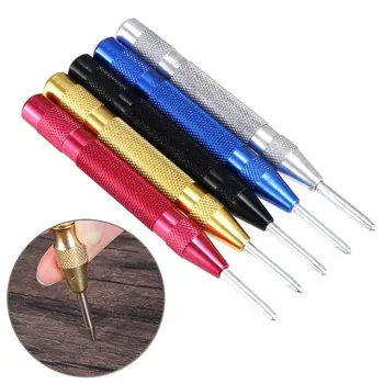 5'' Automatic Center Pin Punch Strike Spring Loaded Center Punch Marking Starting Holes Tool Impact Hole Breaker 1 pcs automatic center pin punch hss center punching stator spring loaded marking drill tool