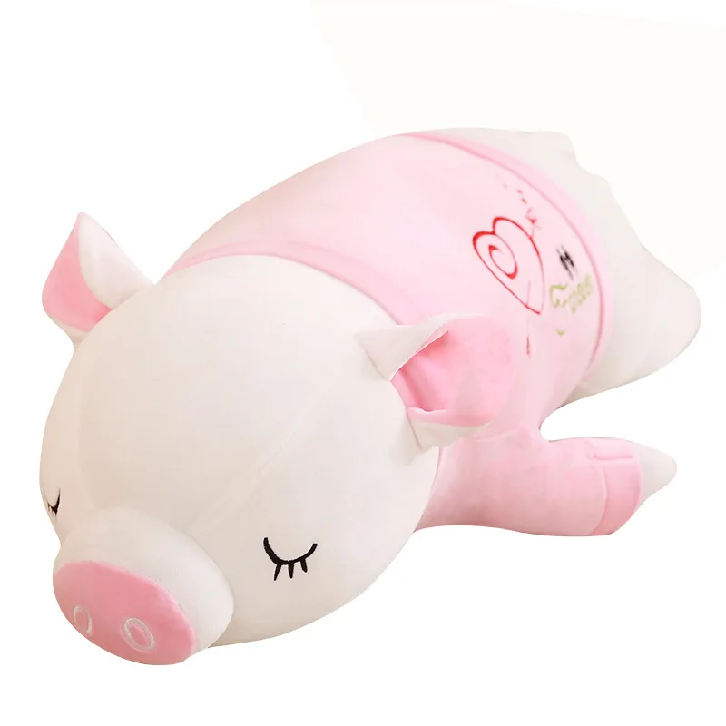 Bedding Pillow Decoration Super Soft Down Cotton Body Pillow for Pregnant Women Vs Pink Pig Long Pillow Cute Cartoon Maotong Toy