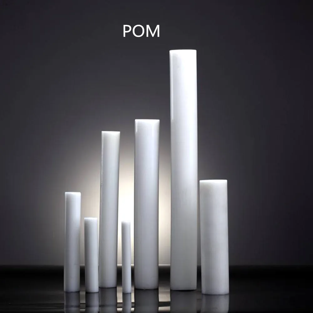 White 1 м(отрежет до 2 шт) Красочные POM нейлоновые стержни красный синий желтый зеленый палочки Полиоксиметилен стержень - Цвет: White