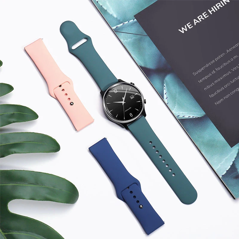 Ремешок силиконовый для Samsung Active 2 браслет Gear S3 frontier Galaxy watch 3/46 мм/42 мм/Active 40 мм 44 20 22