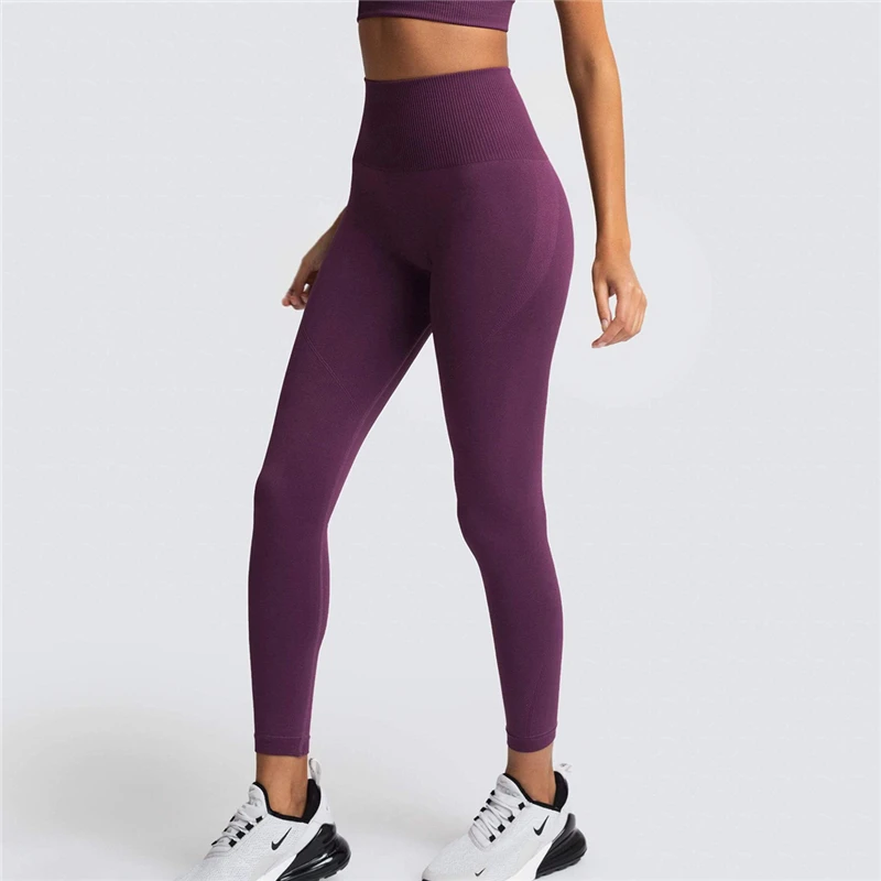 Legging de Cintura Controle da Barriga sem Costura Calças de Treino Levantamento de Quadril Alta Fitness Energia Ginásio Corrida Activewear 3 ?? (1)