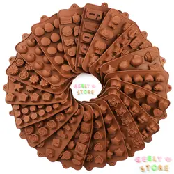 Новые силиконовые формы для шоколада 29 форм формы для шоколада и выпечки антипригарные силиконовые формы для торта желе и конфет плесень 3D