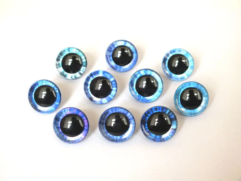 20pcs 14-40mm round plastic clear toy safety eyes + glitter sheet + hard washer for plush doll findings-size option