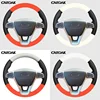 CARDAK DIY Hand-stitched Grey Artificial Leather Orange Car Steering Wheel Cover for Lada Vesta SW 2015 2016 2017 XRAY 2015 2016 ► Photo 2/5