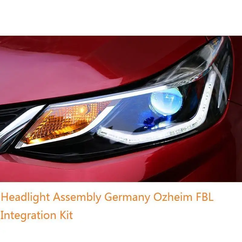 MODEL R Para Авто Стайлинг дневные ходовые боковые поворотники светодиодные Drl фары передние противотуманные фары автомобиля в сборе 18 для Chevrolet Cruze - Цвет: MODEL R