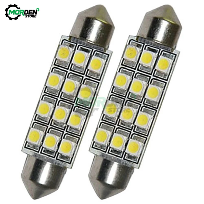 車のドーム用led電球 室内灯 12個 3528 Smd 40mm 2個 楽器パーツ アクセサリー Aliexpress