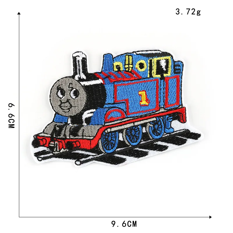 Мультфильм Аниме поезд патч на железной пластыре для одежды DIY полосы железные Пластыри для одежды Аппликации на крутой футболке стикер@ CC - Цвет: 1-PCS-CC-5