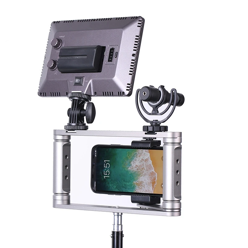 FFYY-Handheld Camera Stabilizer Video DSLR Camera Holder Frame Photo Live Broadcast Bracket Mobile Live Bracket Camera Stabilize