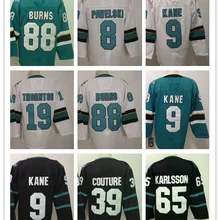 Все сшитые мужские футболки Brent Burns Erik Karlsson Joe Thornton Logan от кутюр Joe Pavelski Evander Kane