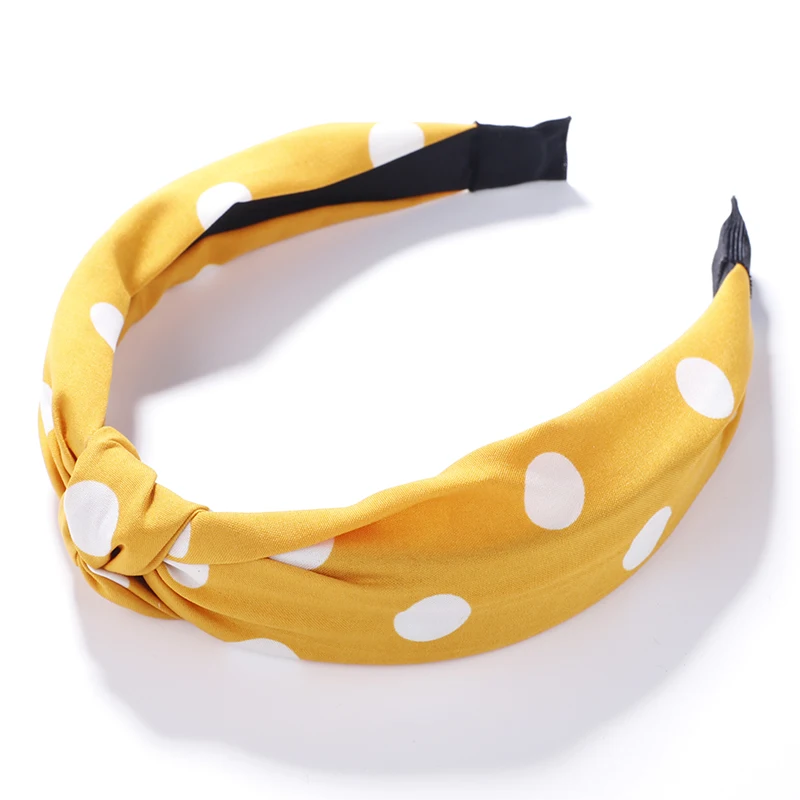 

Polka Dots Knot Bow Headbands for Women Adult Yong Girl Hair Accessories 2019 Korea Style Headband Hair Band Female Headwear