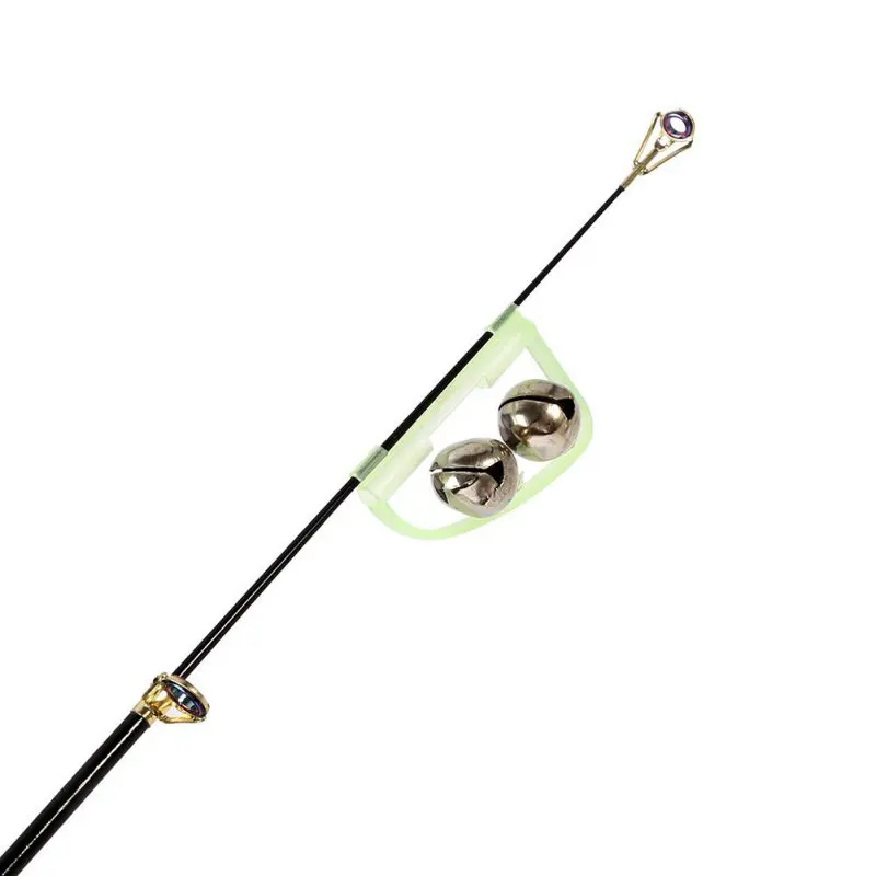 

10 Pcs Luminous Sea Fishing Feeder Fishing Bell Twin Rod Tip Fish Bell Alarm Fishing Tackle 50mmfz