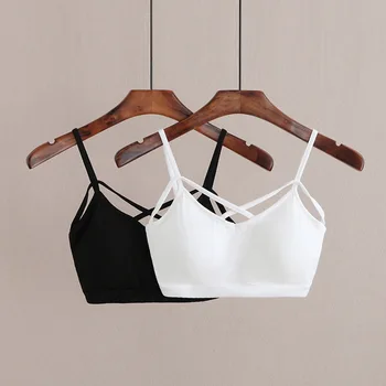 

2020 Women's New Style Wireless Boob Tube Top Women's Sexy Fashion Sports Underwear Strap Chest Pad Wrap-around Students