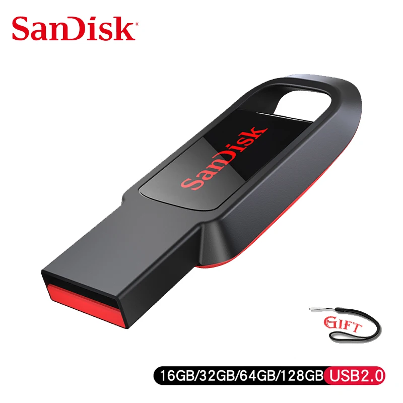 Флеш накопитель SanDisk cruzer spar USB 2 0 CZ61 16 ГБ 32 64 128 флешка флеш карта памяти с Mac и ПК|USB