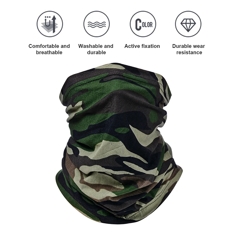 Military Tactical Bandana Summer Face Scarves Tubular Head Mask Scraf Camo Anti-UV Windproof Soft Neck Gaiter Cover Men Women 3