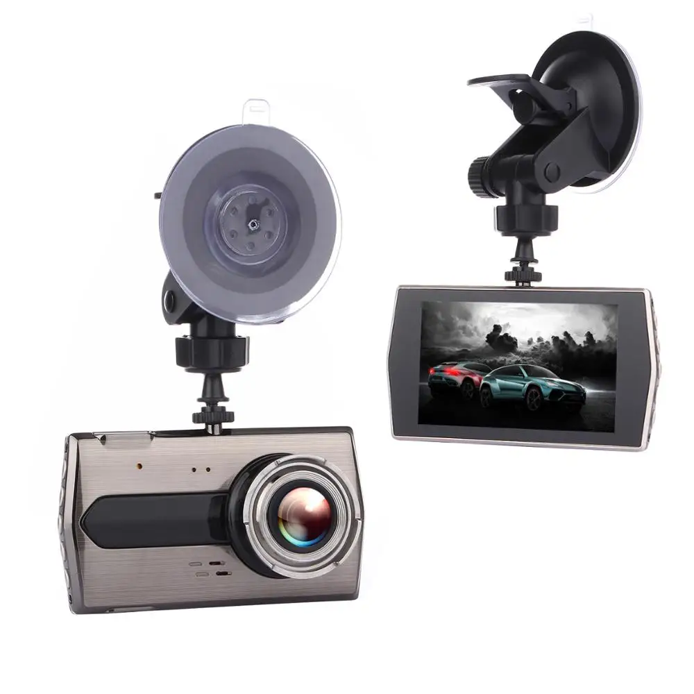Автомобильный видеорегистратор с 4 &quotIPS FHD 1080P автомобильная камера двумя