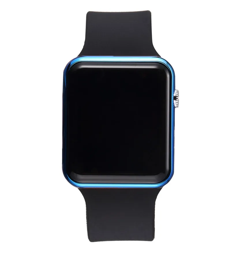 Роскошные светодиодный часы для мужчин s цифровые спортивные мужские уличные электронные часы повседневные спортивные светодиодный наручные часы relogio цифровые relogio masculino - Цвет: Black Blue