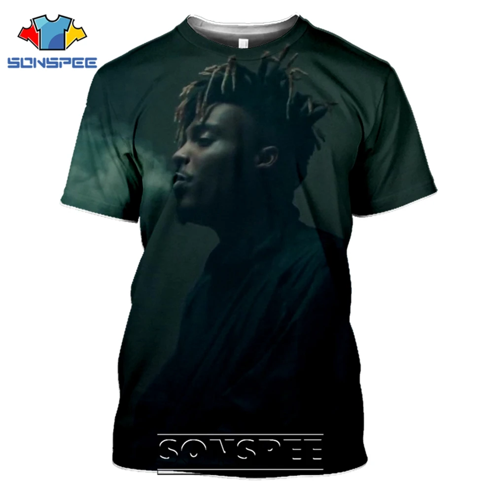 SONSPEE T-shirts Juice Wrld 3D Print Men Women Hip Hop Singer Short Sleeve Streetwear Rap Respect Casual Tees Tops Shirt (2)