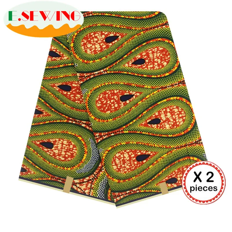 Африканская восковая ткань с принтом Анкара для шитья Анкара африканская ткань 12 ярдов нигерийская хлопковая ткань Гана для платья 81035