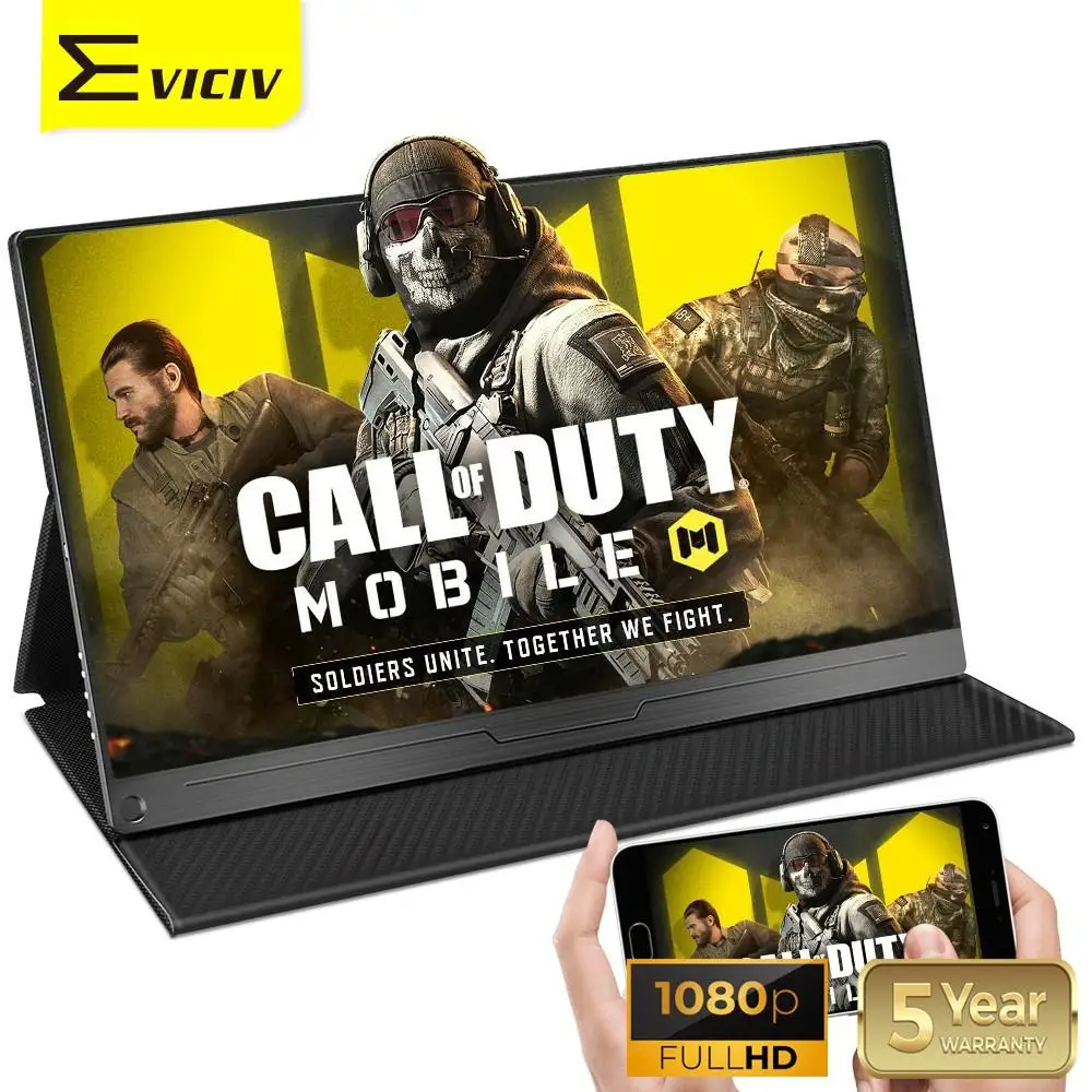 Omleiden Ellende server EVICIV 15.6 Portable Monitor Game PS4 Call Of Duty Xbox One Nintendo Switch  Laptop Computer Second Screen 1080P LCD Display 60Hz