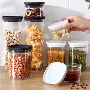 

Kitchen Storage Box Sealed Jar Grains Beans Storage Organizer Food Containers Refrigerator Storage Boxes Kitchen Storage Bottles