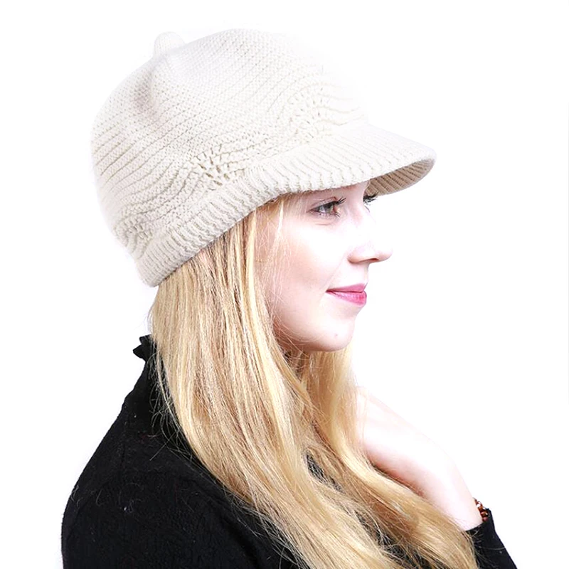 Beige Для женщин зимние вязаные теплые и нежные темпераментные шапки Skullies Beanies шапки ручной работы женская шапка вязаная шапка - Цвет: Beige