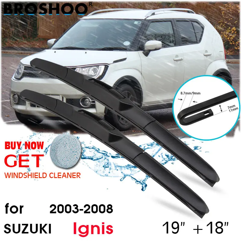 Auto Wischer Klinge Fenster Windschutzscheibe Scheibenwischer Klingen J  haken Arm Auto Zubehör Für Suzuki Ignis 19 ''+ 18 '2003-2008 - AliExpress