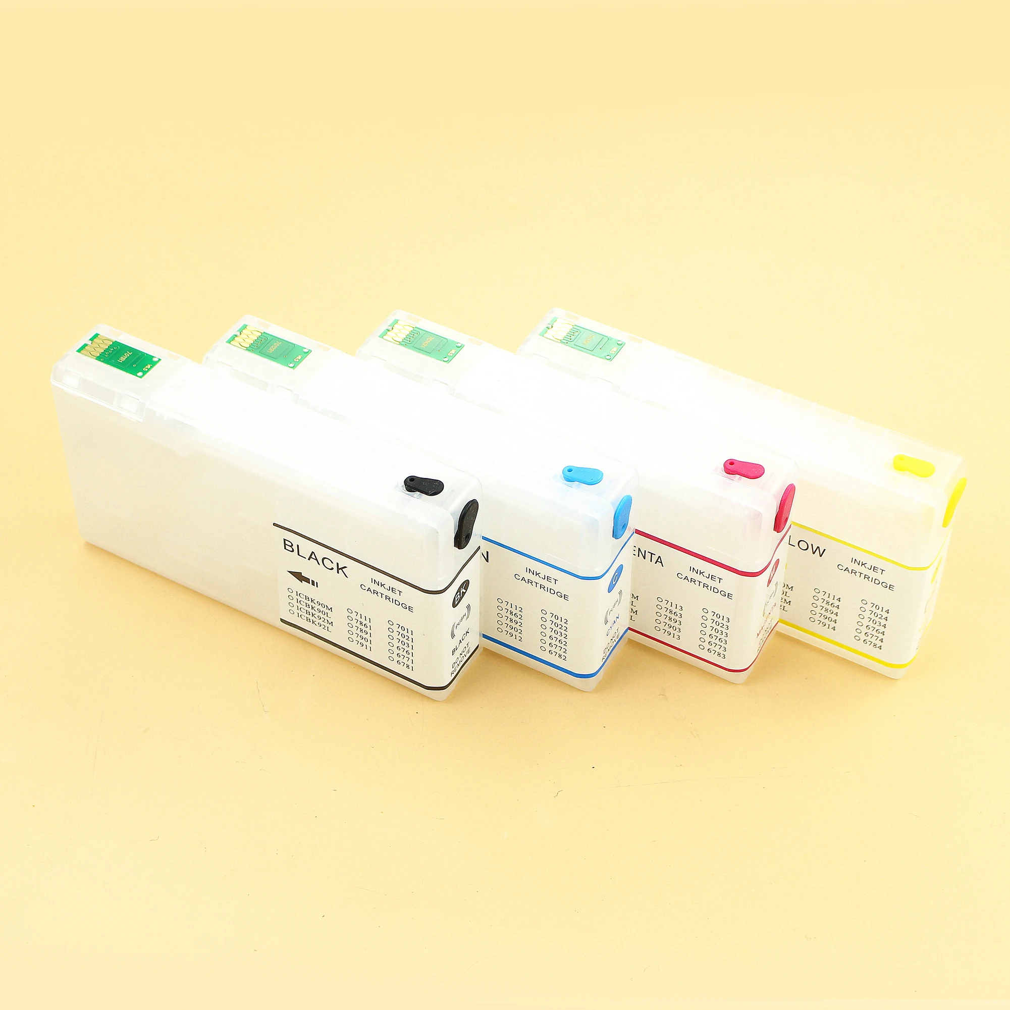 4 цвета T7901 T7911 пустой пополняемый картридж с чипом дуги для принтера Epson WF-5110 5190 5620