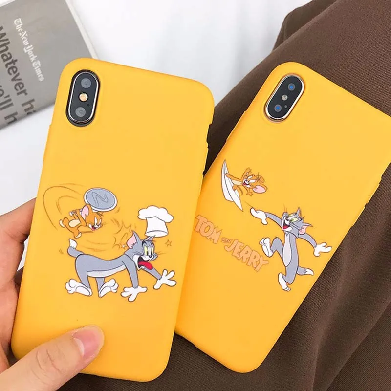 Soft Silicone Phone Case For IPhone 7 8 Plus X XS 6 6S Cute Cartoon Fun Animation Cover |