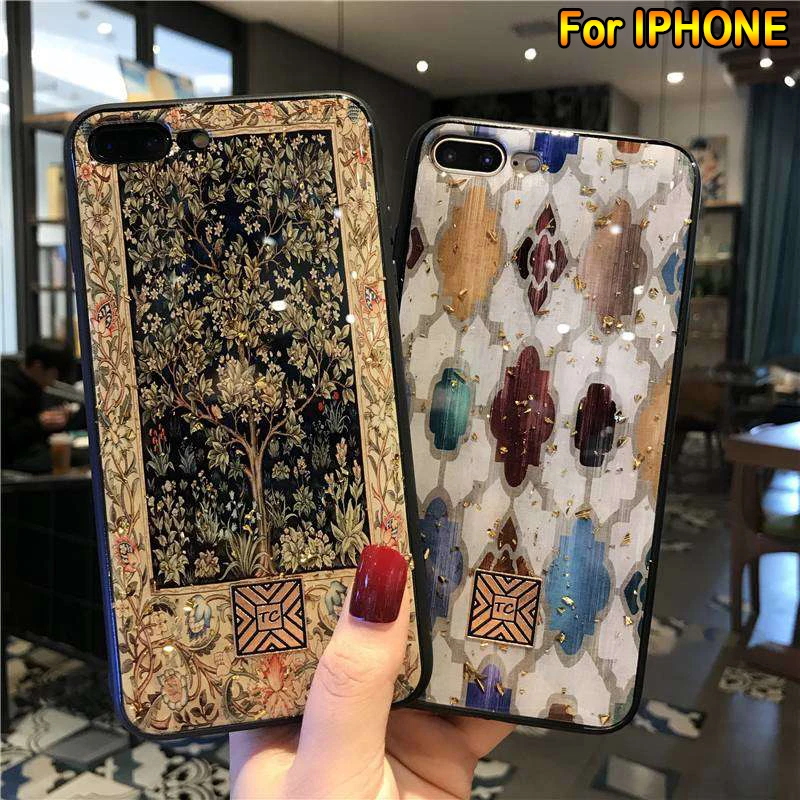 Чехлы для телефонов с золотой фольгой iPhone 8 7 6s Plus мягкий чехол из ТПУ X XS Max XR 11 Pro