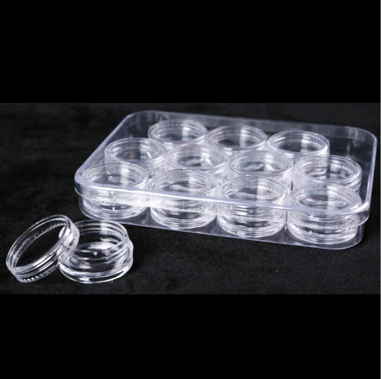 

Manicure Implement 12 Grid 2.5G Accessories Storage Box Dried Flower Empty Box Manicure Storage Box