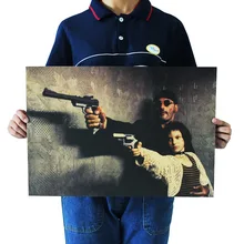 [B42] этот убийца не слишком холодный 04 Ретро плакат из крафт-бумаги экран для помещений кафе декоративная живопись