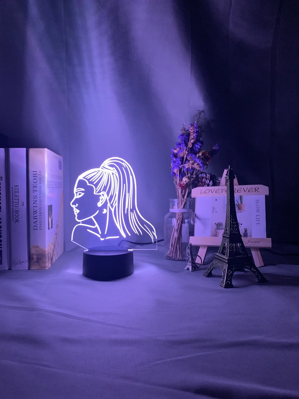 Ночсветильник 3D певец Ариана Гранде подарок для фанатов декоративсветильник