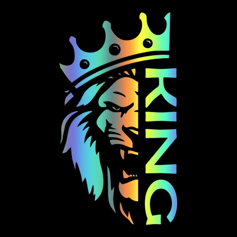Regal Lion Vinyl Car Sticker - Waterproof Auto Decor