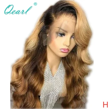 

Ombre Human Hair Wig with Baby Hair Colored Honey Blonde 13x4/13x6 Lace Front Wigs Body Wave Remy Hair 130% 150% 180% Qearl
