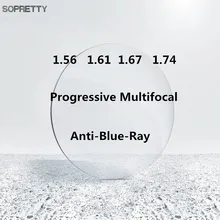 Анти синий светильник фотохромные Мультифокальные Прогрессивные очки линзы, близорукость Пресбиопия рецепт оптические короткие Средний дальние линзы