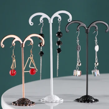 

3 Pcs/Set Black White Bronze Earrings Display Stand Necklace Ring Pendant Bracelet Jewelry Organizer Holder Storage Racks 3 size