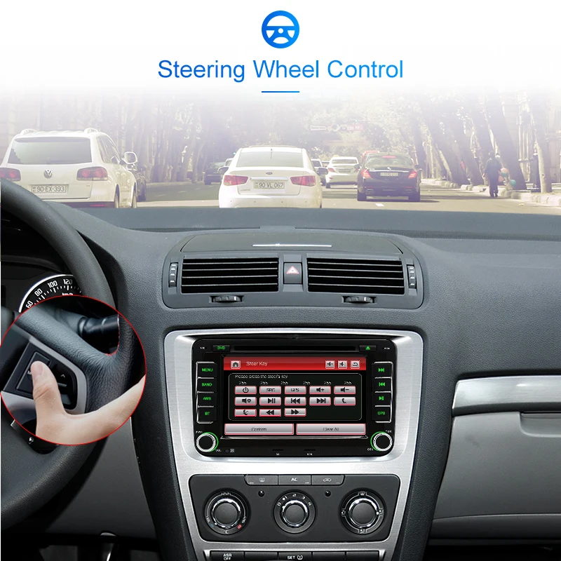 Perfect AWESAFE 2 Din 7 inch Car DVD GPS Radio Player For Volkswagen VW golf 5 6 touran passat B6 B7 sharan JATTA Skoda Seat Autoradio 4
