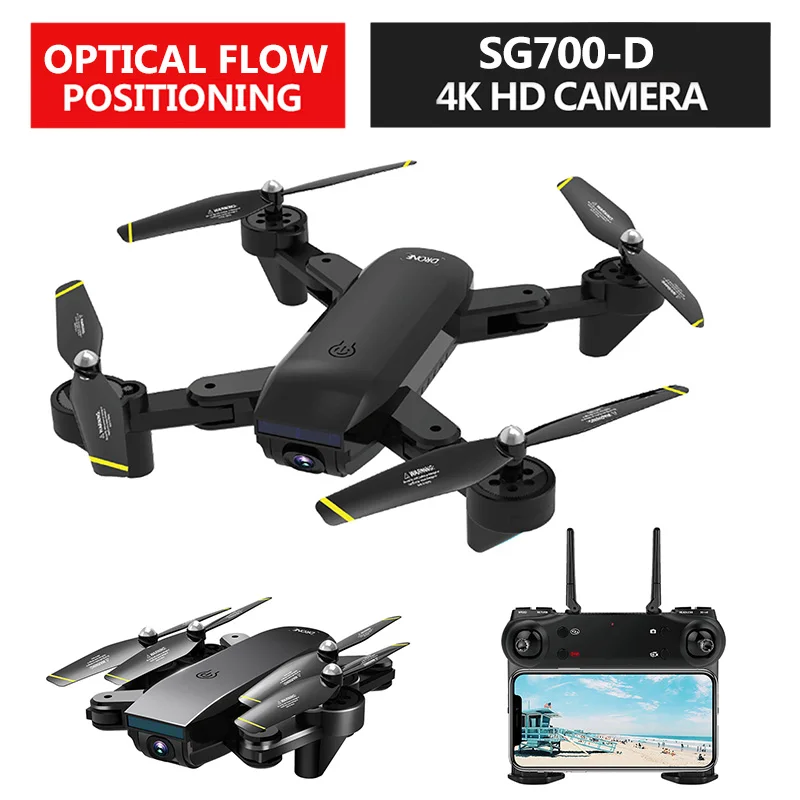 

SG700-D RC Drone With 4K Dual Camera Optical Flow Real Time Aerial Video RC Quadcopter Foldable Drone VS Eachine E58 SG106