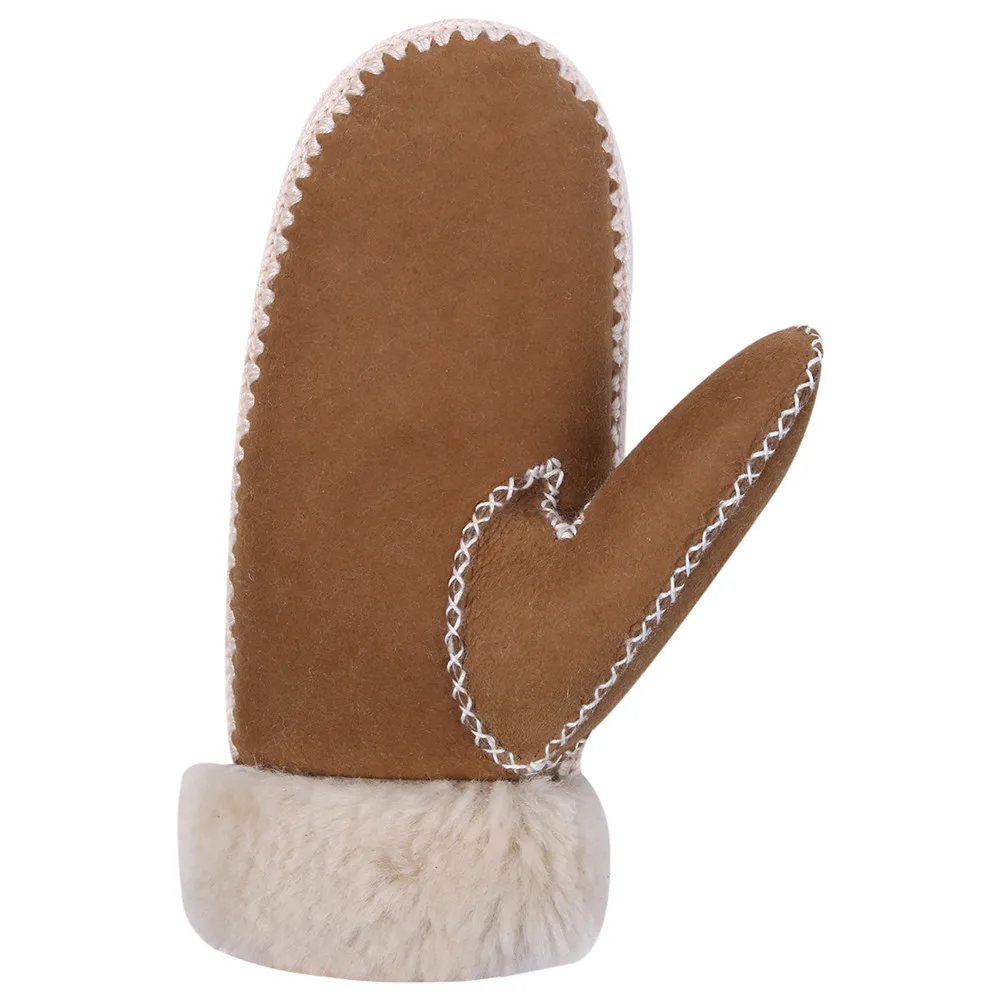 Новая мода испанская Мериносовая овчина рукавица ручная вязка перчатка настоящая овчина