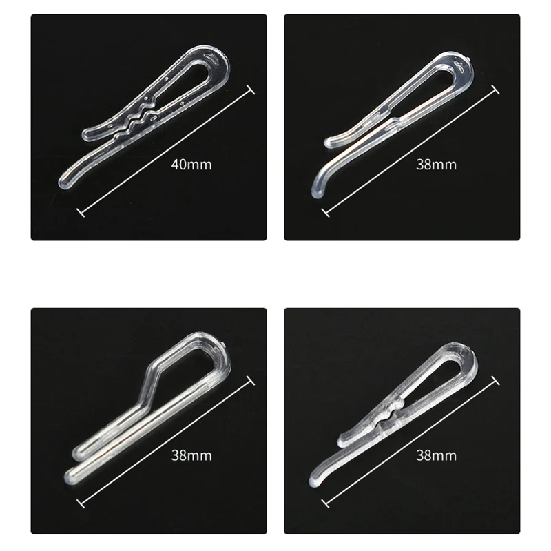 Clothes Clips 100pcs Clothing Clip Transparent Plastic Toothed Packaging Clip Fixed Shirt Skirt Multifunctional Accessories