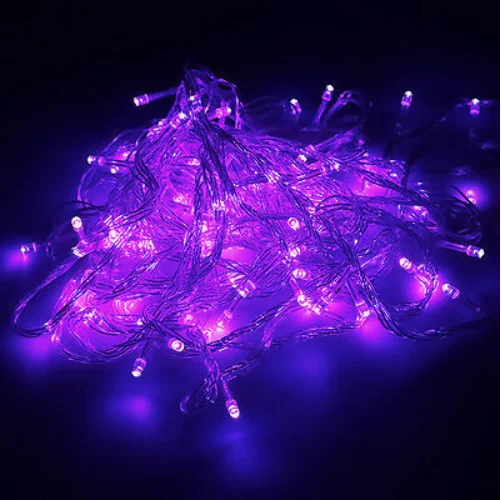 Purple 100 200 светодиодный Сказочный свет Рождество Крытый Открытый Сад вечерние светящиеся цепи - Испускаемый цвет: Purple