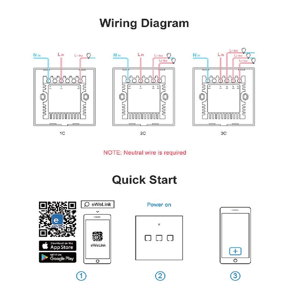 SONOFF Touch EU/US настенный выключатель Wi Fi 1 Gang способ сенсорный Панель eWelink