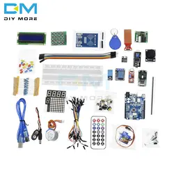 1 компл. Starter Kit базовый учебный Комплект UNO R3 DIY Kit обновлен шагового двигателя LCD1602 светодио дный перемычку для Arduino электронный комплект