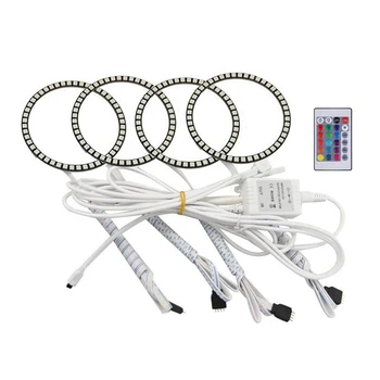 

BMW Headlight Angel Eye Aperture Black and White 5050 RGB Light Strip with IR Remote Control