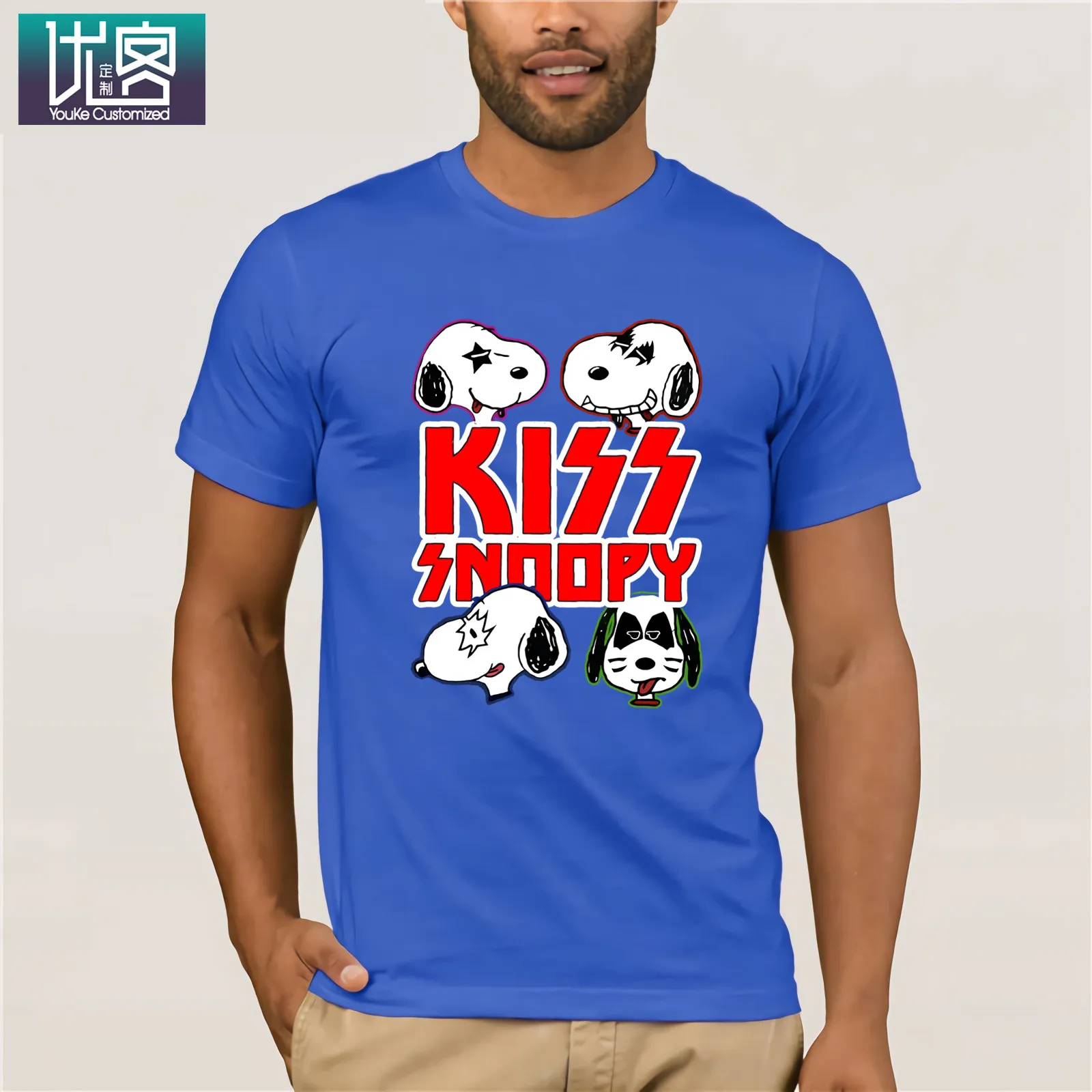 Kiss Band PEANUTS тяжелый металл арахис футболки 2019 летняя мужская футболка с коротким