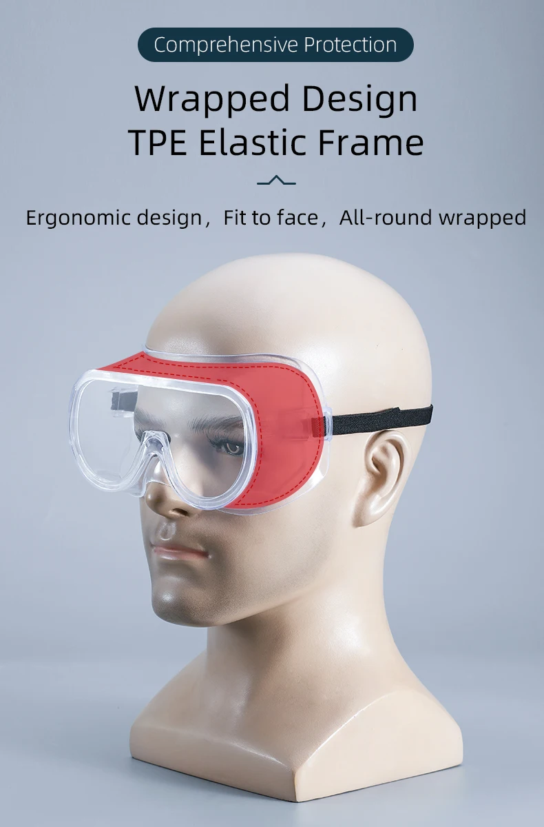 ROCKBROS Windproof Cycling Glasses Totally Closed Labor Protection Goggles Transparent Dust-proof Splash-proof Sports Goggles