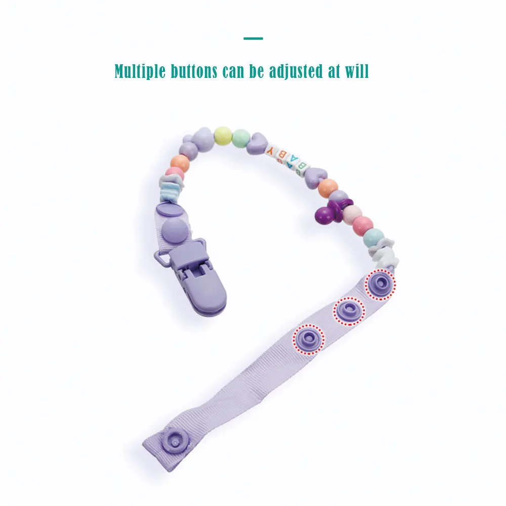 1PCS Baby Pacifier Clip Chain New Baby Boys Girls Pacifier Clips Newborn Dummy Pacifier Chain Clip Holder Baby Nipple Feeding