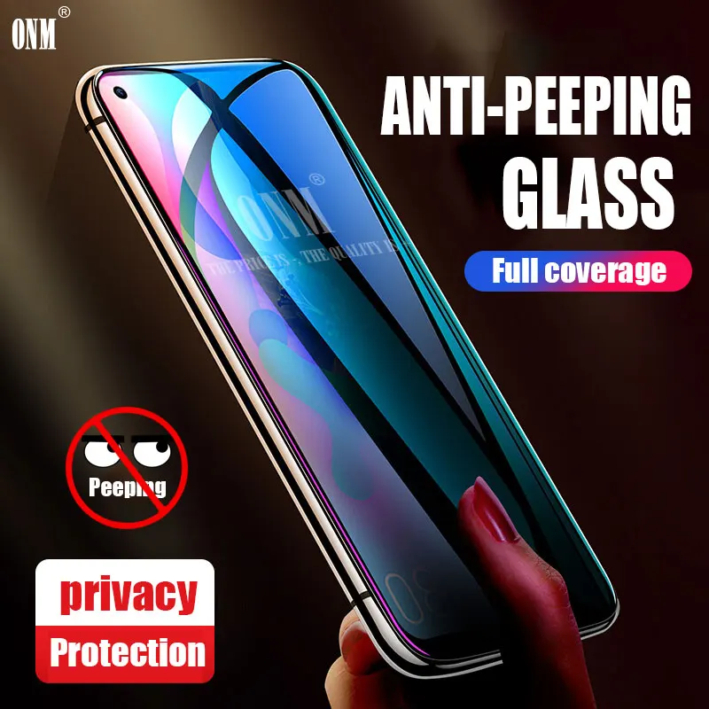 

Anti Spy Tempered Glass For Huawei Nova 5i / Pro Full coverage Screen Protector for Huawei Nova 5T Privacy Tempered Glass Film